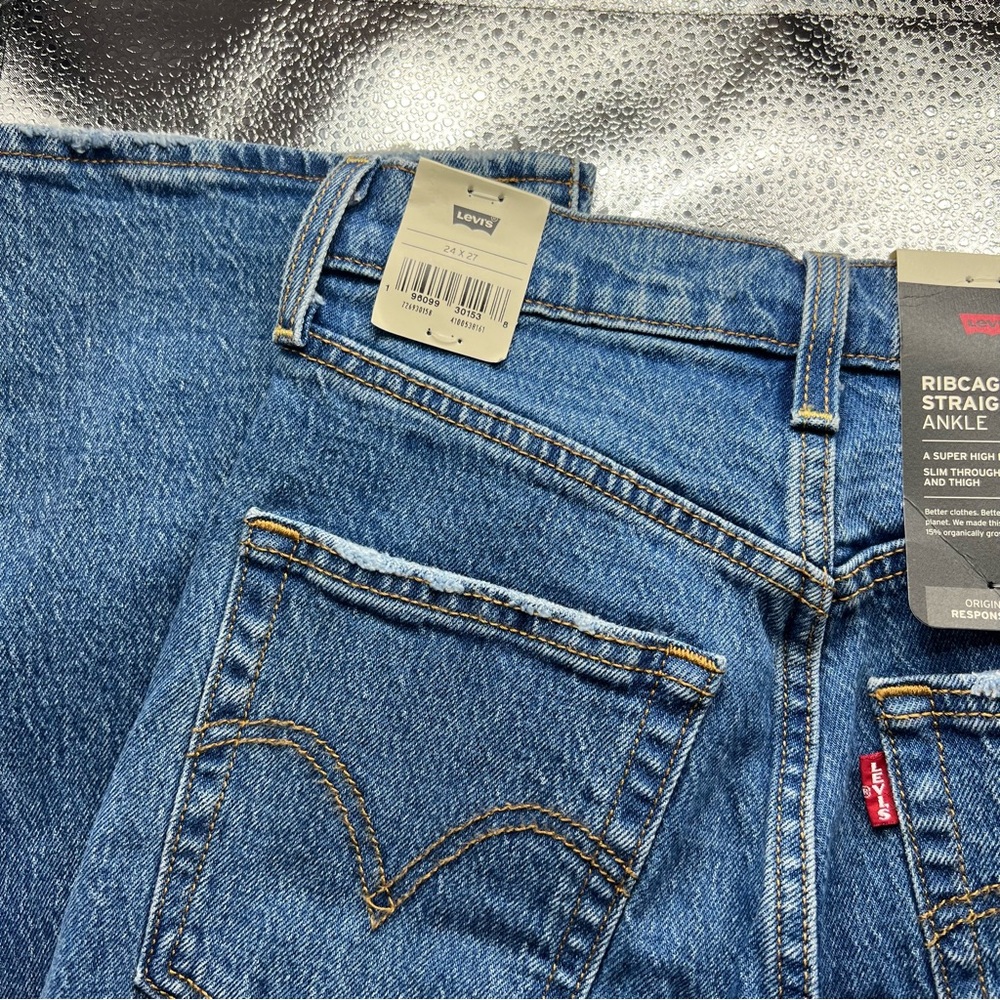 REVOLVE Blue Straight Leg Jeans - Picture 10 of 12